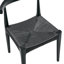 Isla Set of 2 Black Paper Rope & Beech Solid Wood Dining Chairs