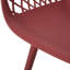 Sièges d'extérieur Poppy Chair: structure stable et résistante aux intempéries, polypropylène rouge, l 23,82 po x l 21,32 po, H 32,83 po, design minimaliste pour la salle à manger: 23,2 21 32-1080565156