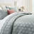 Reversible Diamond Embossed Bedspread Set – Geometric Quilt With Shams-126503866-126503871