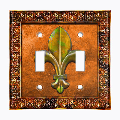 Patterned 2 - Gang Toggle Light Switch Standard Wall Plate