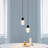 1-light Clear Mini Sphere Pendant Light Transparent Creative Globe Pendant Light