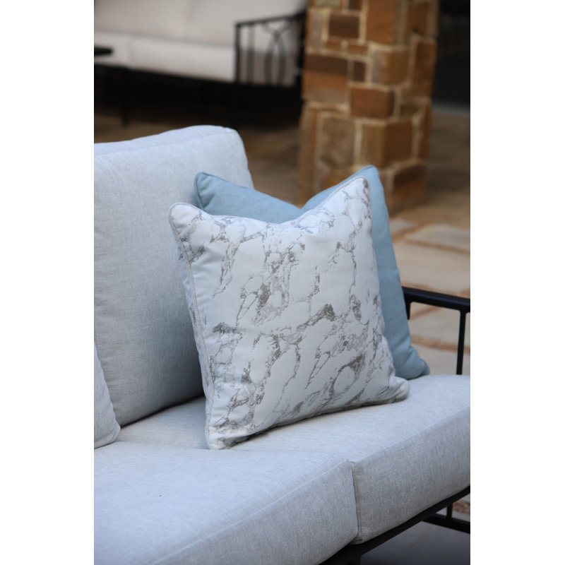 Design Harmony Square Indoor/Outdoor Pillow Cover & Insert, Pique Midnight