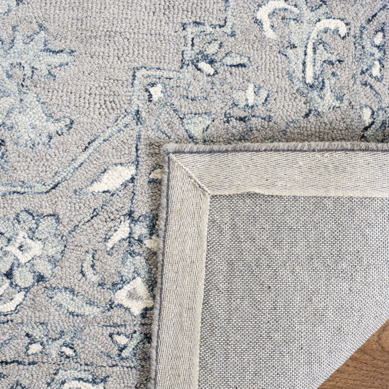 Crewellwalk Hand Tufted Wool And Cotton With Latex Oriental Rug, Rectangle 6' x 9'