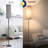 Modern LED Floor Lamp With Linen Shade, Iron Pole & Foot Switch, Tall Standing Lamp For Living Room, Bedroom, Office, Dining Room, Kitchen (Includes Bulb)-2058906244