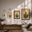 Saguaro at Sunrise Retro - Framed Print-1077292264-1077292311