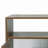 Tabletop Cabinet with 2 Glass Sliding Door,3 Side Drawers