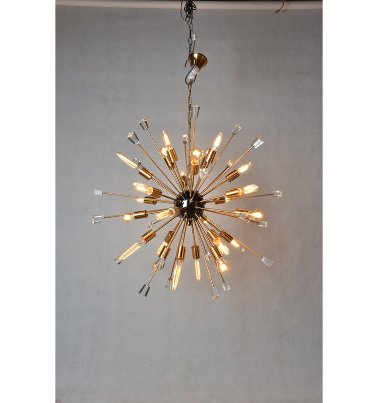 Kuehl 24 - Light Dimmable Sputnik Sphere Chandelier, Gold