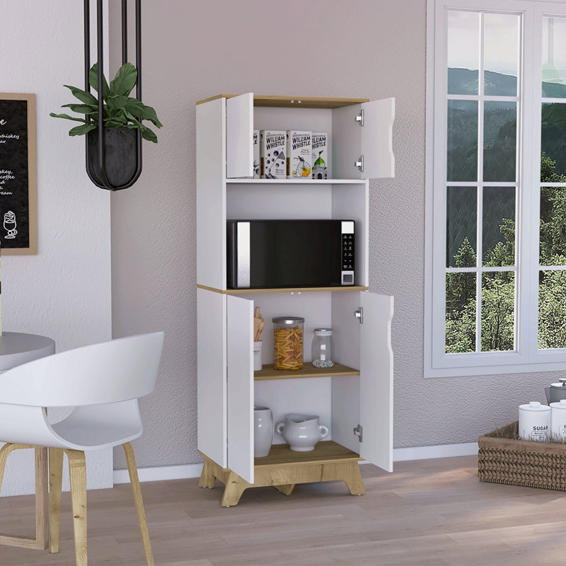 1-Drawer Microwave Pantry Cabinet