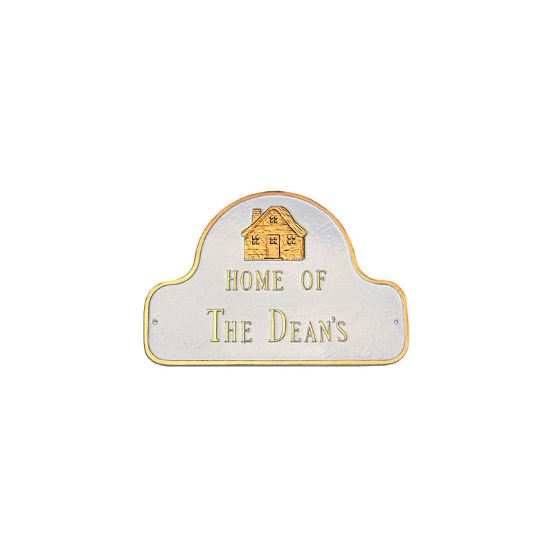 Home Garden Plaque, Yes, Black/Gold, Lawn