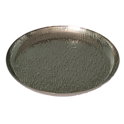 Round Platter With Line Texture: 13" D