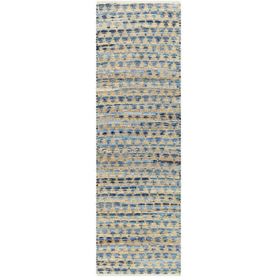 Hand-Woven Geometric Jute Rug