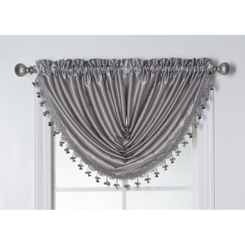  Cantonnière Luxury Waterfall, L 57 po x L 37 po, Gris