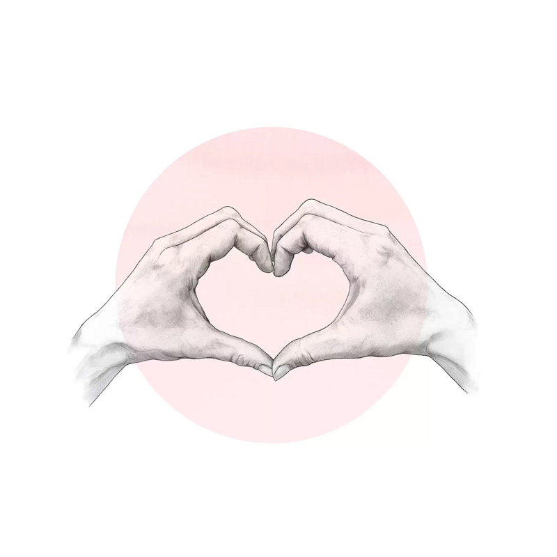 Heart In Hands by Laura Graves - Wrapped Canvas Print, 93.98 cm H x 93.98 cm W x 1.91 cm D