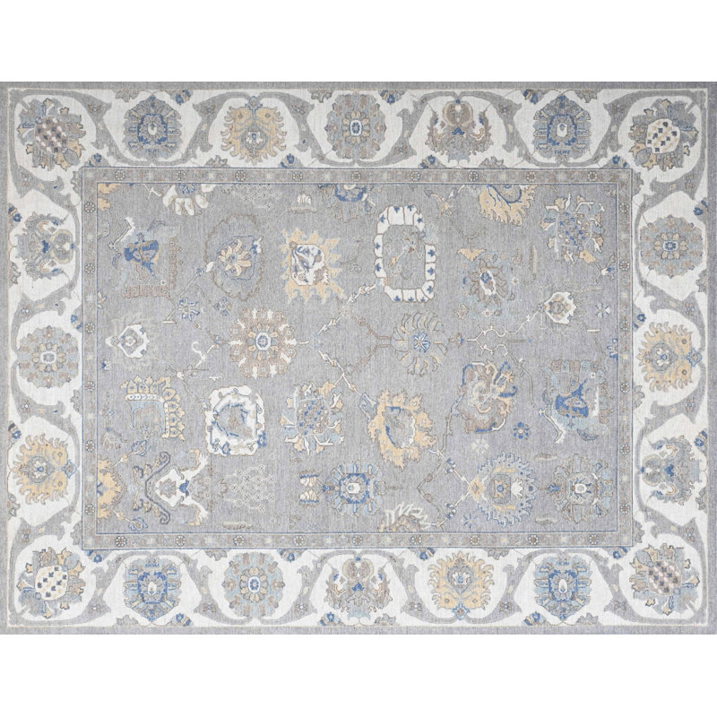 Oushak One-of-a-Kind Rectangle 9' X 11'8" Hand Knotted Area Rug