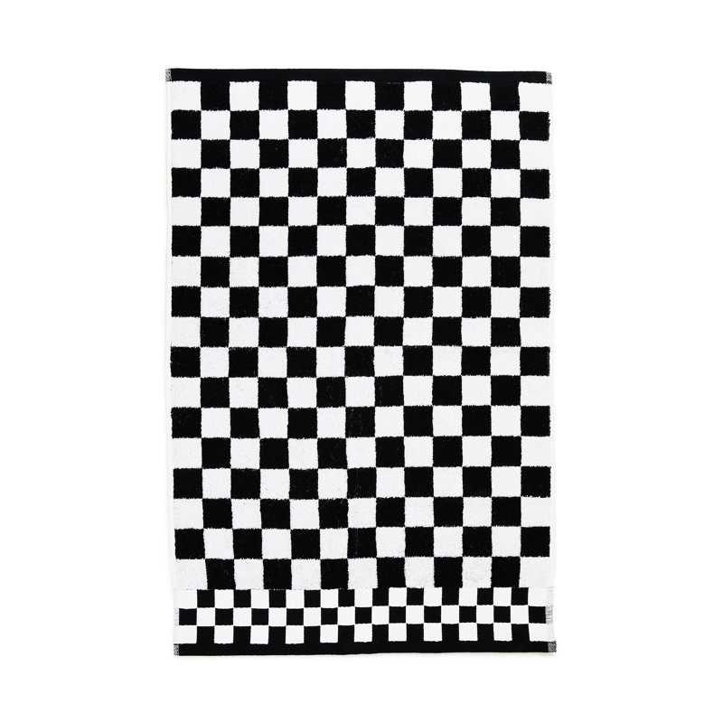 Plum Check Hand Towel, Black/White
