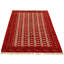 Tapis rouge / blanc en laine noué à la main