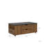 Table basse relevable moderne avec 2 tabourets pour le salon, rangement dissimulé et tiroirs, table de salle à manger pliante et peu encombrante
