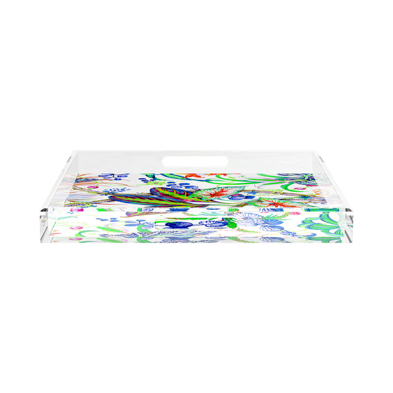 Plateau décoratif Amazonia, Classique, L 18 po x P 18 po x H 2 po