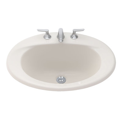 Supreme Vitreous China Oval Drop-in Bathroom Sink