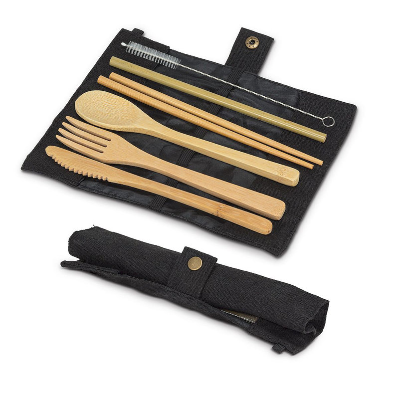 Ebern Designs Eulalee Flatware Set, Black