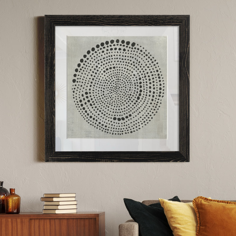 Mythos II - peinture encadrée, H 27,5 po x l 27,5 po x P 1,5 po, Cadre noir