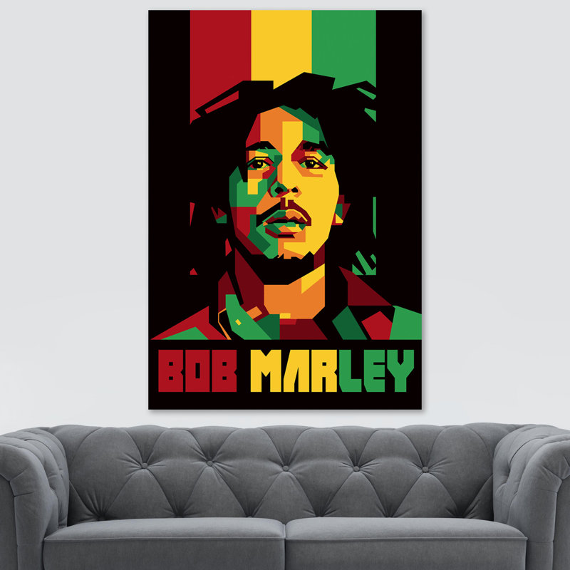 Bob Marley - Wrapped Canvas Print, 31cm H x 21cm W x 4cm D