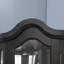 Vitrine de coin lumineuse avec portes et tablettes en verre trempé - rangement élégant en chêne pour le salon et la chambre à coucher - Noir