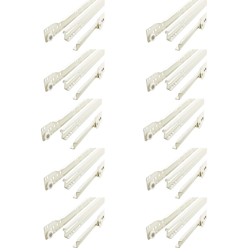 Glissière de tiroir pleine extension en métal, H 1,2 po x l 20,50 po x P 1 po