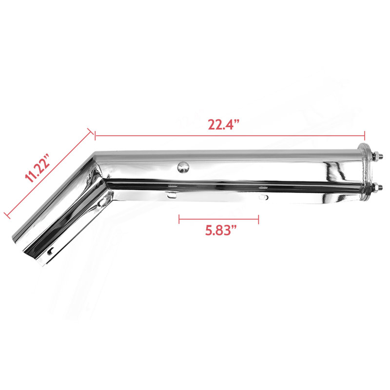 Support universel pour garde-boue incliné en acier inoxydable 27 po Universal