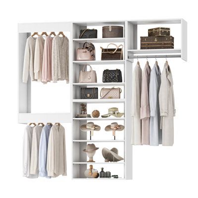 Modular Closet System, Versatile and Customizable Walk-In Design for Efficient Storage and Organization