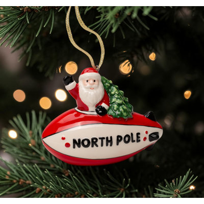 Ornement en forme de dirigeable Santa