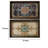 Set of 2 Decorative Wooden Trays with Mediterranean-Inspired Paper Inlay Patterns