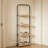 Steel and Wood 4-Tier Shoe Ladder with Open Shelving, Vertical Shoe Storage Rack for Entryway, Bedroom, or Closet, Modern Industrial Style Organizer