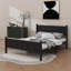 Lit à panneau plat avec tête et pied de lit, lit plateforme avec finition grain de bois, style shaker et style campagnard-1414971873
