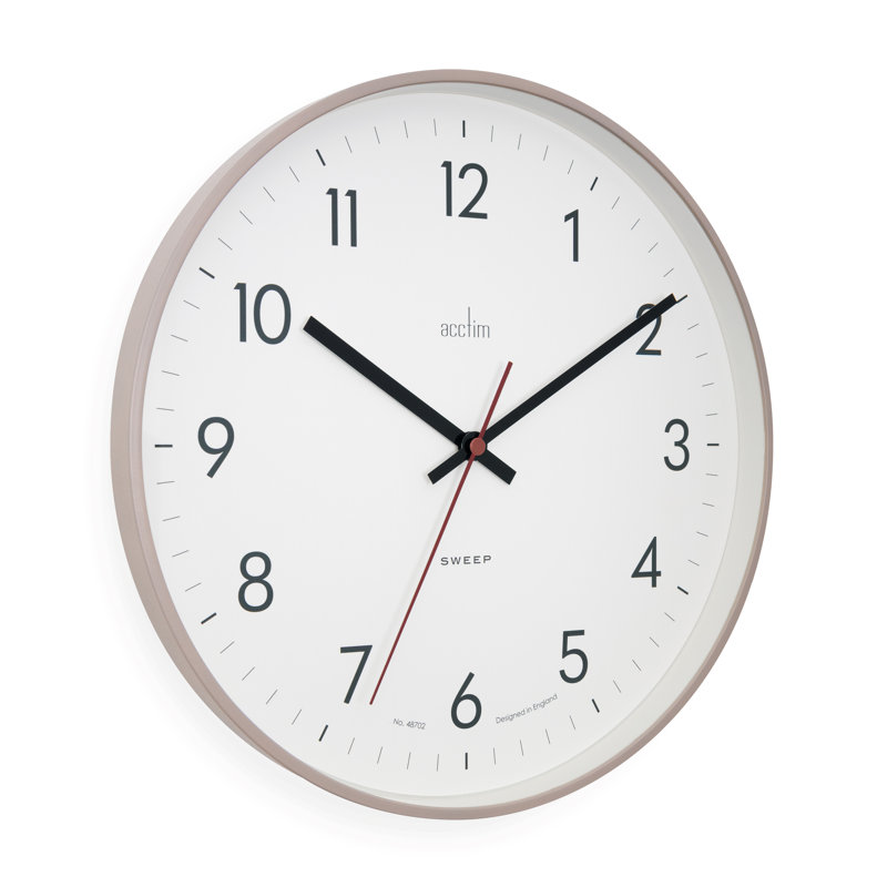 Acctim Non-Ticking Sweep Sleek Wall Clock, Mocha