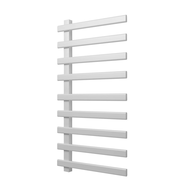 Porte-chauffe-serviettes mural électrique, Blanc mat