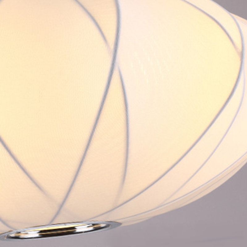 1-Light Pendant Light White Lantern for Living Room Dining Room Bedroom, 9.05" H x 19.68" W x 19.68" D