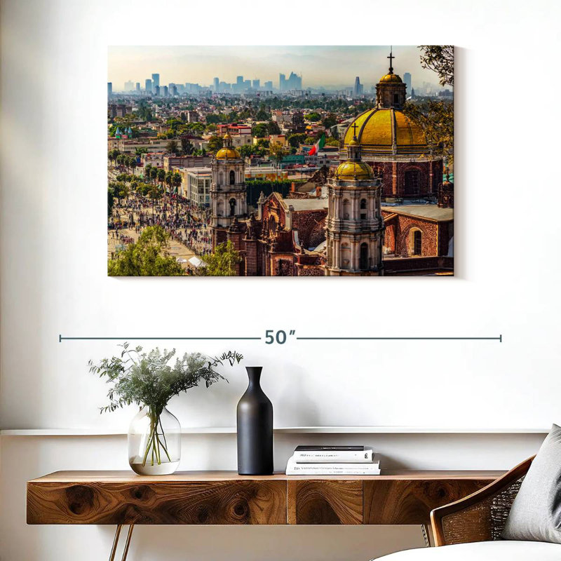 Ravi, basilique à Mexico, H 26 po x l 39 po