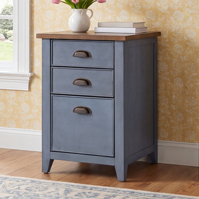 Vivienne 20'' Wide 3 -Drawer File Cabinet, Blue
