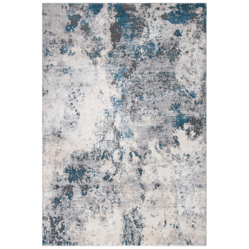 Lagoon Performance Abstract Rug, Rectangle 8' x 10'
