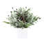 Snow Flocked Holiday Arrangement with Pinecones