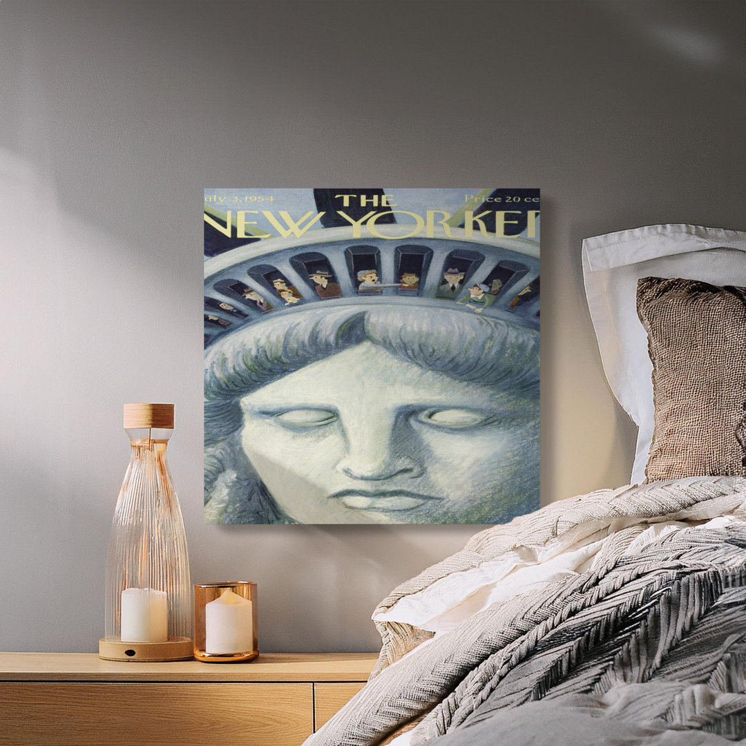 Vintage New Yorker Lady Liberty Canvas Print