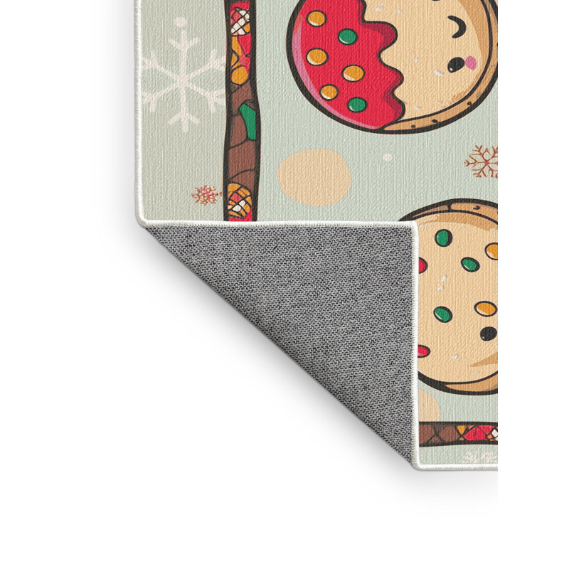 Tapis de fête des six biscuits lavables Ginza, Rectangulaire 2 pi x 3 pi