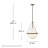 Sculptural 15 in. Transitional Teardrop Glass Pendant
