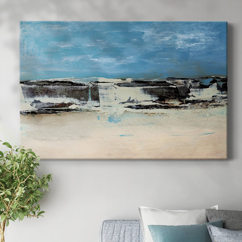 Toile tendue «Bridges Cyan I-Gallery», H 40 po x l 60 po