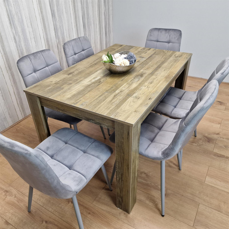 Alessondra 6 - Person Dining Set, Grey
