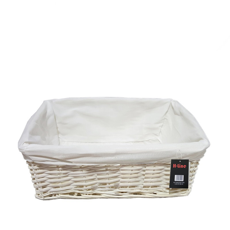 H-line Wicker Decorative Basket, 16cm H x 32cm W x 43cm D