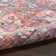 Machine Washable Oriental Blue/Brick Red Area Rug
