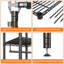 Porte-vêtements robuste avec tablettes, système de garde-robe autoportant en métal avec tringles de suspension