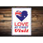 Plaque en aluminium «Love at First visit»-58289302